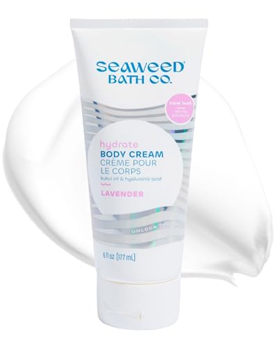 Seaweed Bath Co. Hydrate Lavender Body Cream 6 oz - Vegan, Natural Moisturizer