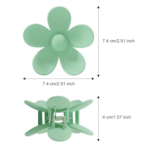 Merdia 10 Pack Matte Flower Hair Claw Clips for Women & Kids - Strong Grip, Non-Slip Hair Accessories for Thin & Short Hair