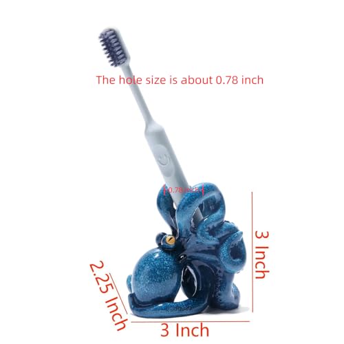 Hodao Octopus Toothbrush Holder - Cute Resin Stand for Kids & Adults