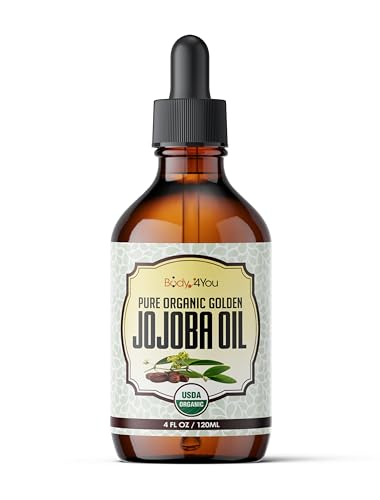 BodyJ4You Organic Jojoba Oil for Piercing & Ear Stretching 4 Fl Oz