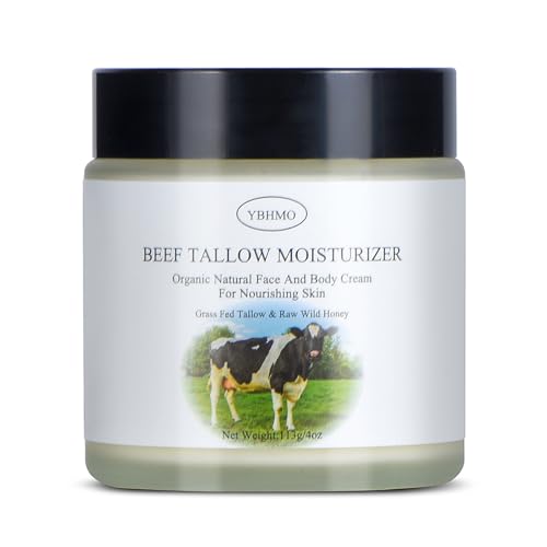 YBHMO Organic Beef Tallow Moisturizer with Raw Honey - 4oz