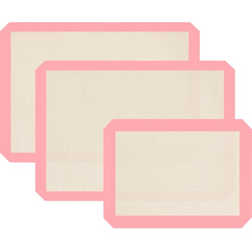 Silicone Baking Mat Set of 3 - Non-Stick & Easy to Clean