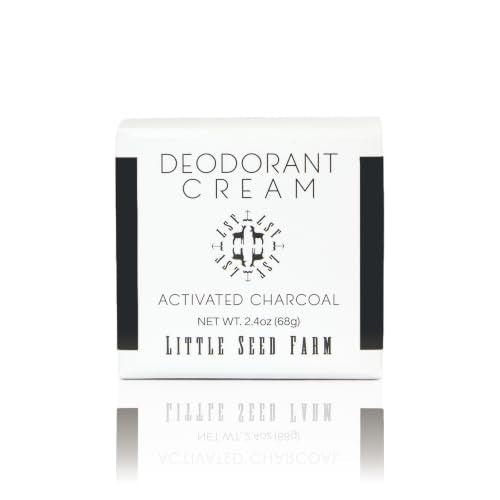 Little Seed Farm Natural Deodorant Cream with Activated Charcoal - Aluminum & Baking Soda Free, 2.4 oz
