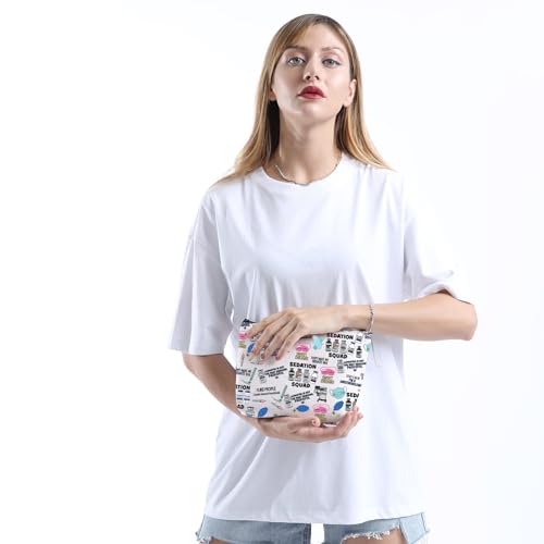Anesthesiologist Makeup Bag - Cotton Linen Cosmetic Organizer Gift