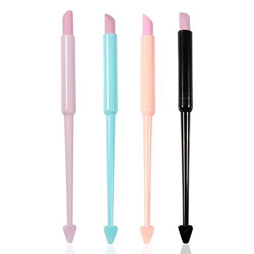 SILPECWEE 4 Pieces Pumice Stone Nail Files & Cuticle Removers - Professional Nail Art Tools