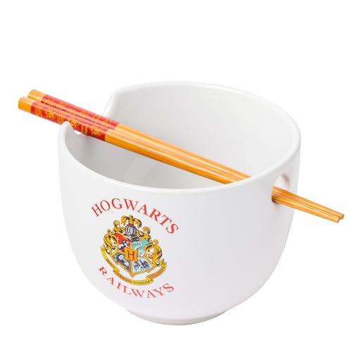 Harry Potter Hogwarts Ramen Bowl with Chopsticks | 20oz Ceramic