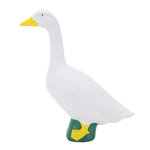 Elegant 7.1-Inch White Goose Statue for Home Decor