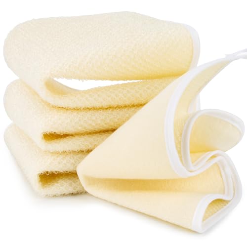MAQIHAN Exfoliating Washcloth - 4 Pack Dual-Sided Body & Face Towel
