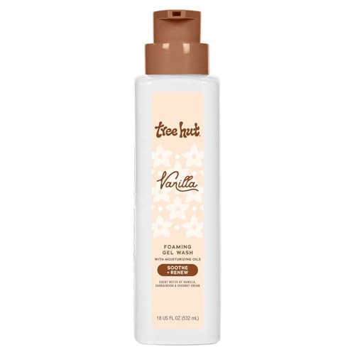 Tree Hut Vanilla Foaming Gel Body Wash, 18 Fl Oz - Nourishing Cleanser