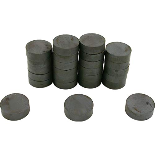 25 Round Magnets - Iron & Alloy Steel, 3/4" x 1/4" for Home & Office