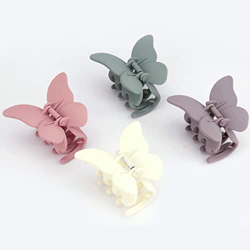 Canitor Pack of 4 Butterfly Claw Hair Clips 2.7" Medium Hair Accessories for Women & Girls Style-05