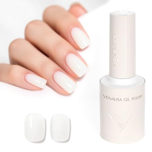 VENALISA Milky White Gel Nail Polish – 10ml Soak Off UV Gel