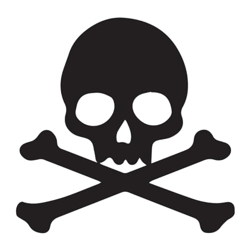 Skull & Crossbones Temporary Tattoos 25-Pack - Pirate & Halloween Party Accessories