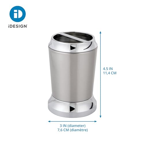 iDesign Preston Stainless Steel Toothbrush Holder - 3" x 3" x 4.5"