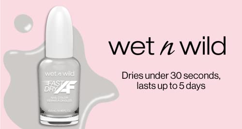 wet n wild Fast Dry Nail Polish, Pink Heels On The Beach - Pack of 2 | Quick Drying & Long Lasting