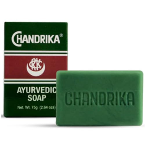 Chandrika Ayurvedic Soap - 100% Natural Vegan Bar Soap, 4-Pack