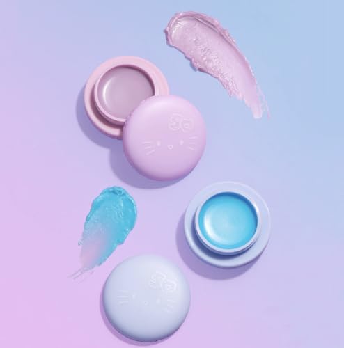 The Crème Shop Hello Kitty Lip Balm Duo - Hydrating Macaron Lip Moisturizer, Limited Edition, 50th Anniversary, Cool Mint & Acai Berry