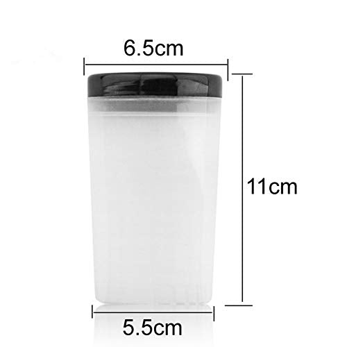 Nail Art Brush Cleaner Cup with Black Lid - Holds 8 Brushes