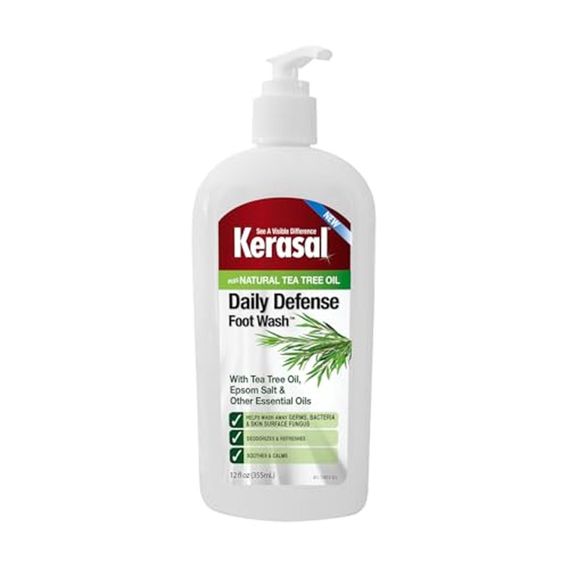 Kerasal Daily Defense Foot Wash Daily Cleanser for Feet, 12 Ounce (Packaging May Vary)