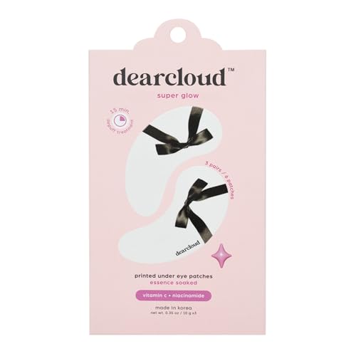 Dearcloud Hydrogel Under Eye Patches with Niacinamide & Vitamin C (3 Pairs)