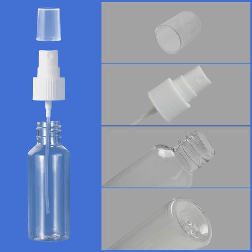 24 Pcs 2oz Clear Mini Spray Bottles Set - Refillable Travel Containers