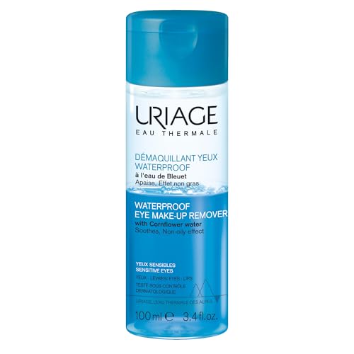 Uriage Waterproof Eye Make-Up Remover, Bi-Phase Formula for Sensitive Eyes