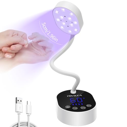 PRYZUNA 36W Gooseneck UV LED Nail Lamp - Portable White Gel Dryer