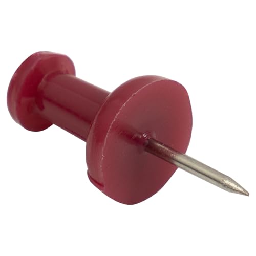 JAM Paper Burgundy Push Pins - 100 Durable Thumb Tacks