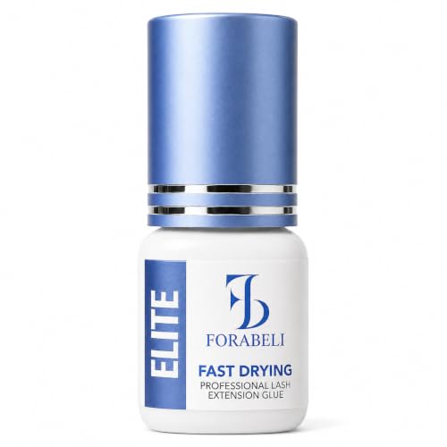 Forabeli Elite Eyelash Extension Glue, 5ml - Professional 1 Sec Dry Black