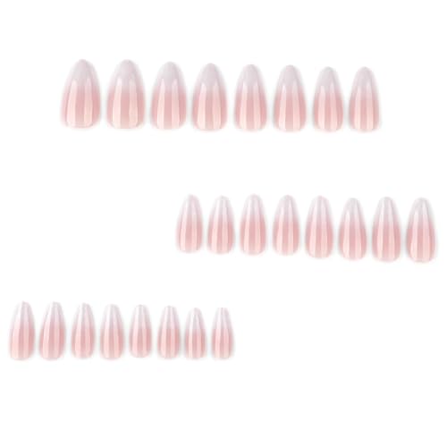 Pink & White Stiletto Cat Eye Press-On Nails Glitter Tips 24 Count