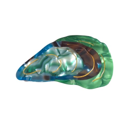 Green Mussel Acetate Hair Claw Clip for All Hair Types