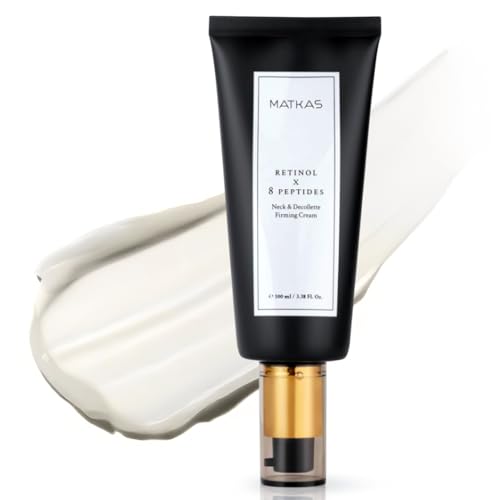 MATKAS Korean Retinol Neck Cream - Tightening & Firming Anti-Aging Serum 3.38 Fl Oz