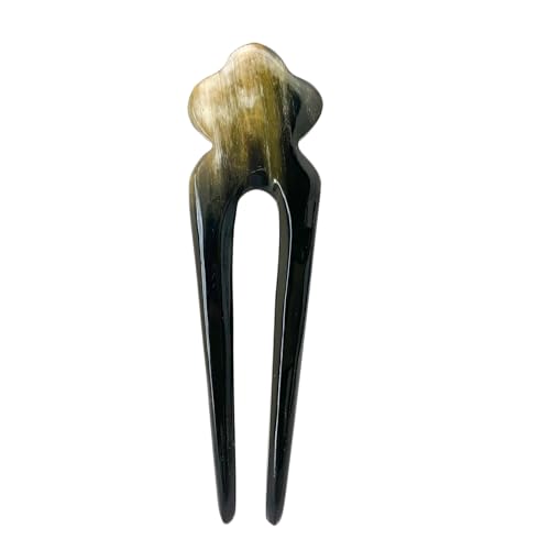 Handmade Natural Buffalo Horn Hair Stick, 5.5-Inch Vintage Hair Pin