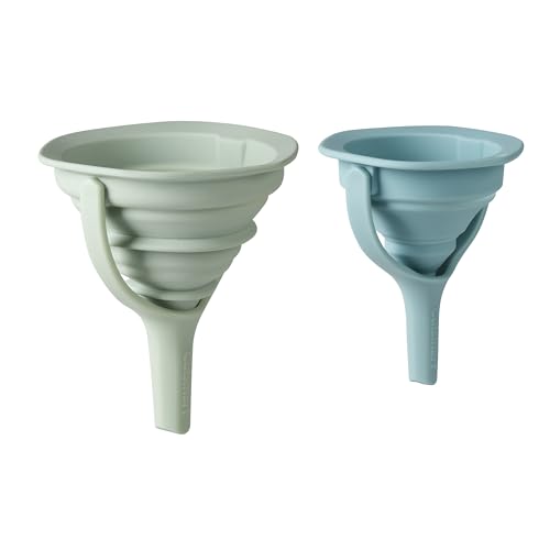 Cuisinart Collapsible Silicone Funnel Set - 2 Sizes for Easy Pouring
