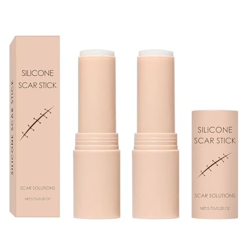 Silicone Scar Stick 2Pcs for Face & Body – Lightweight, Non-Greasy, Twist-Up Roll-On