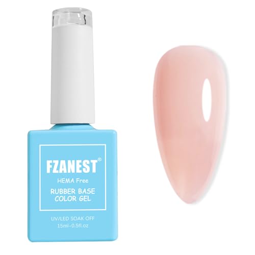 FZANEST Nude Hema-Free Gel Builder Base #17 0.51 fl oz – TPO-free Self-Leveling Soak-Off