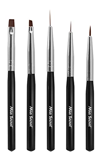 Mia Secret Nail Art Brush Set - 5 Professional Brushes (NB-5P)