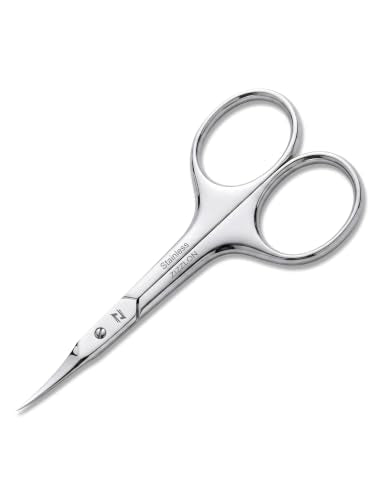 ZIZZLON Professional Cuticle Scissors with Curved Blade