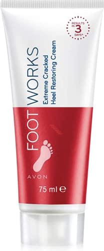 Avon Foot Works Maximum Strength Cracked Heel Cream - 2.5 Fl Oz Pack of 2
