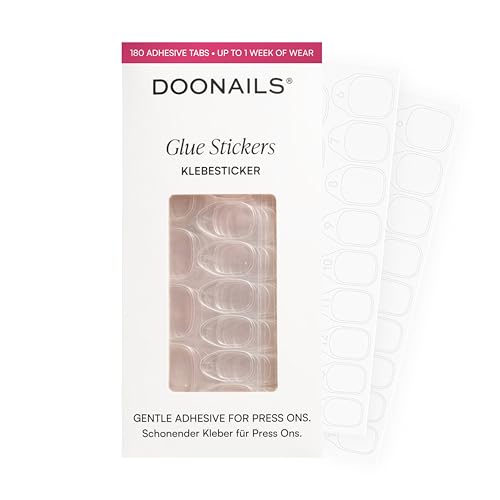 Doonails Extra Strong Nail Tabs for Press On Nails - Waterproof & Ultra-Thin, 180 Count
