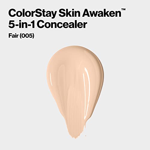 Revlon ColorStay Skin Awaken Concealer 005 Fair - Lightweight 5-in-1 Formula with Caffeine & Vitamin C