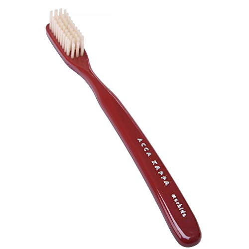 Acca Kappa Vintage Red Toothbrush with Soft Nylon Bristles