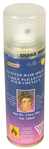 Rubies Silver Glitter Hairspray - Temporary Hair Color, 3 oz