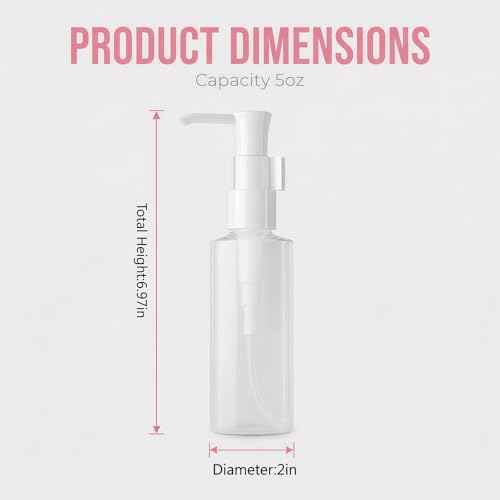 150ml Refillable Plastic Lotion Dispenser Bottles Set of 3 Travel Pump Containers