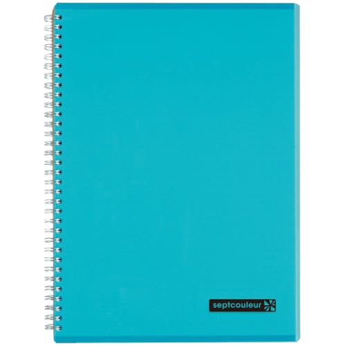 Maruman Septcouleur A4 Spiral Notebook - 160 Pages, Water-Resistant Cover, Twin-Wire Bound, College Ruled