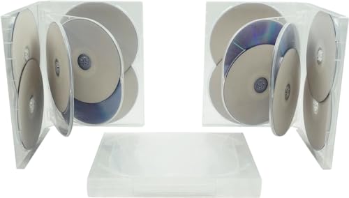 Clear 8 Disc DVD Case with Wrap-Around Sleeve - 22mm Thick