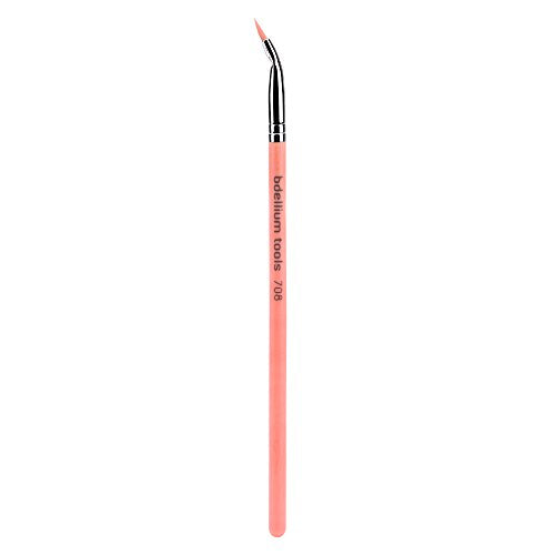 BDELLIUM TOOLS Pink Bamboo Eyeliner Brush 708 - Eco-Friendly Synthetic Fibers, 1 Pack