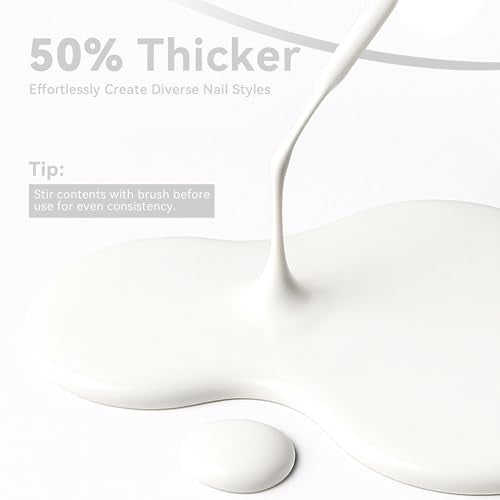 MAYCHAO White Swirl Gel Liner Polish - 8ml, Thin Brush for Nail Art
