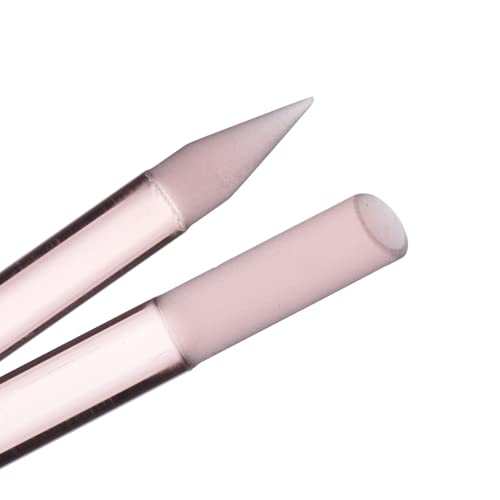 Bona Fide Beauty Czech Glass Cuticle Pusher Pink 1Pc with Pouch