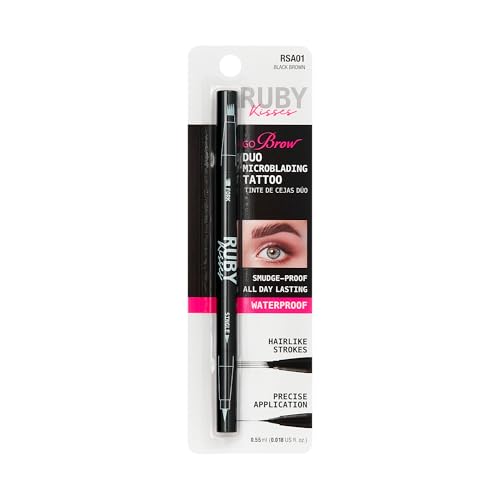 Ruby Kisses Go Brow Microblading Eyebrow Pen - Waterproof Dual-Ended Tool